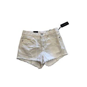 BLANKNYC White Distressed Denim Shorts Size 25 NEW